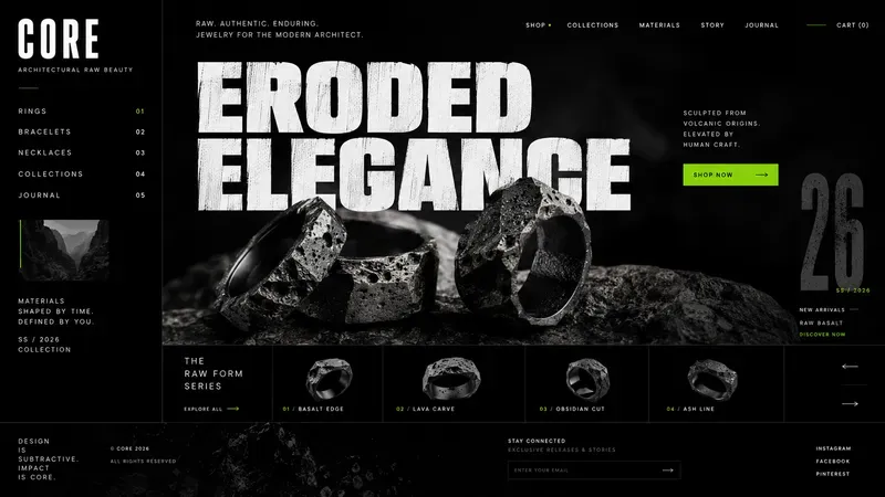 Luxury Fashion Landing Page UI Mockups