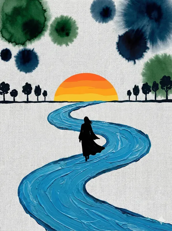 Solitary Journey Artistic Oil Posters