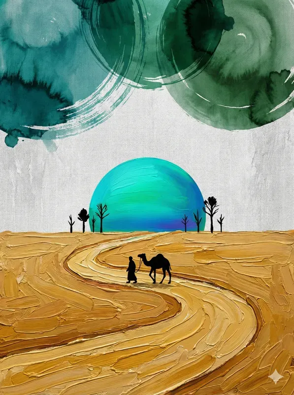 Solitary Journey Artistic Oil Posters