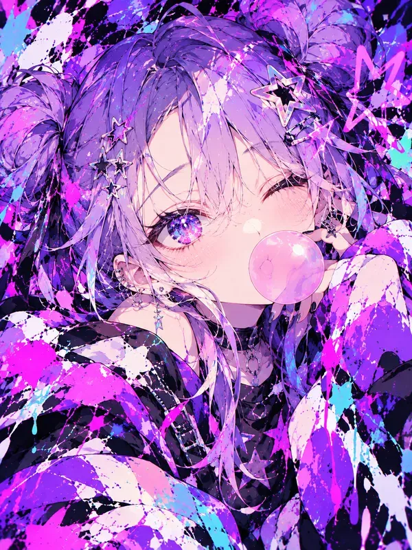 Kawaii Vivid Girls Colorful