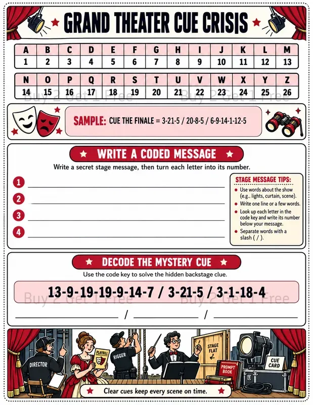 Secret Code Adventure Worksheets
