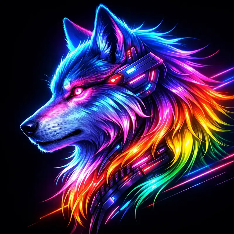 Neon Spectrum Portrait Generator