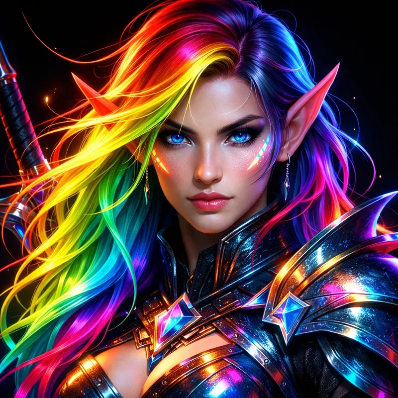 Neon Spectrum Portrait Generator
