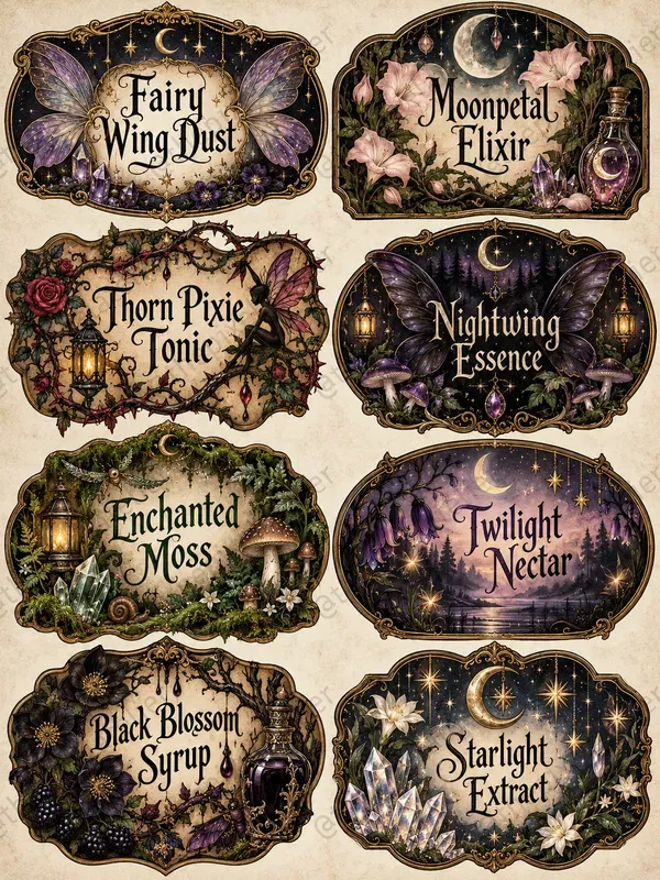 Halloween Apothecary Label Sheets