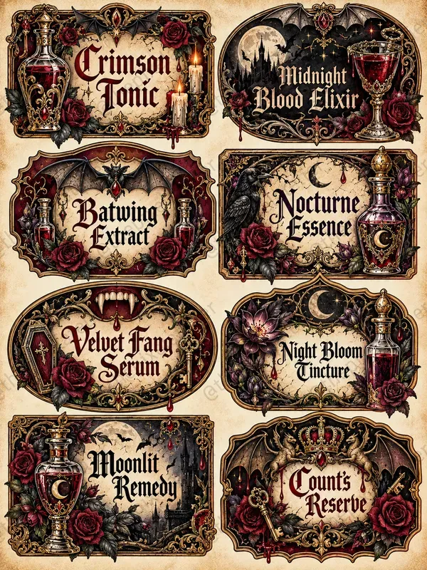 Halloween Apothecary Label Sheets