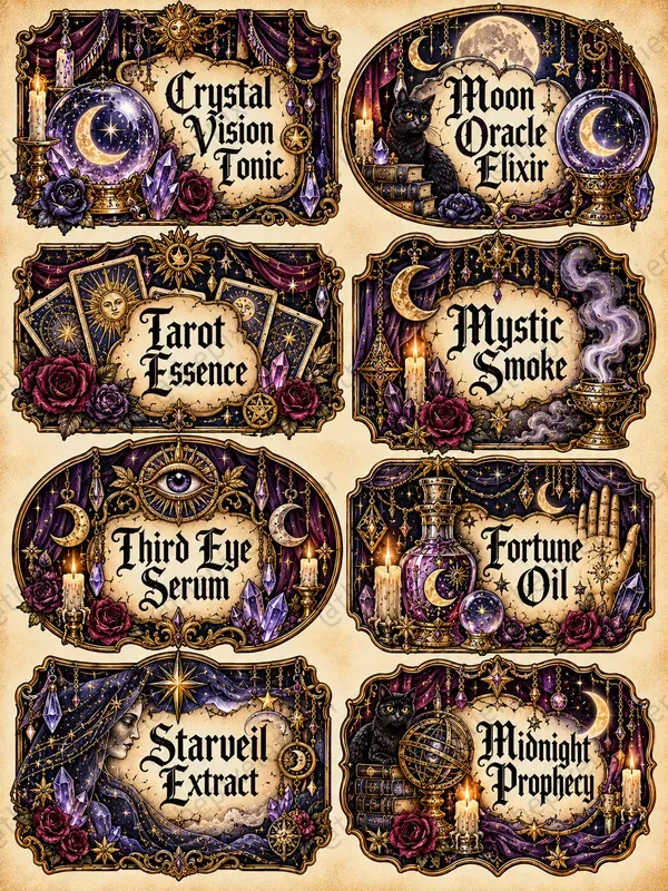 Halloween Apothecary Label Sheets