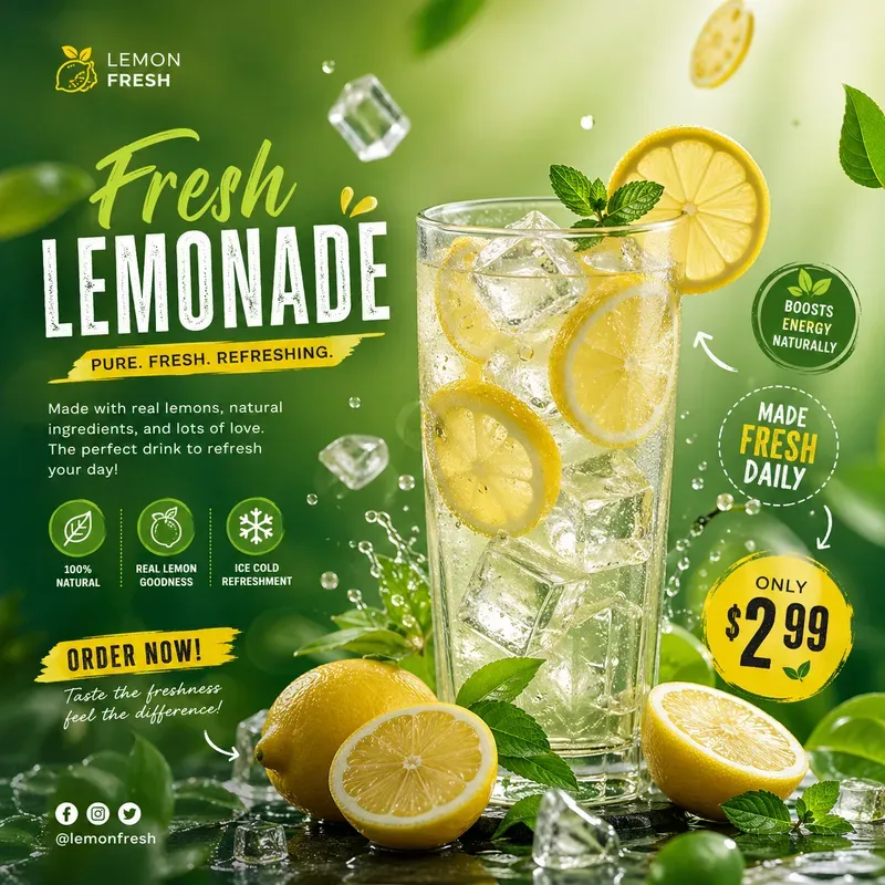 Modern Food Ad Poster Generator