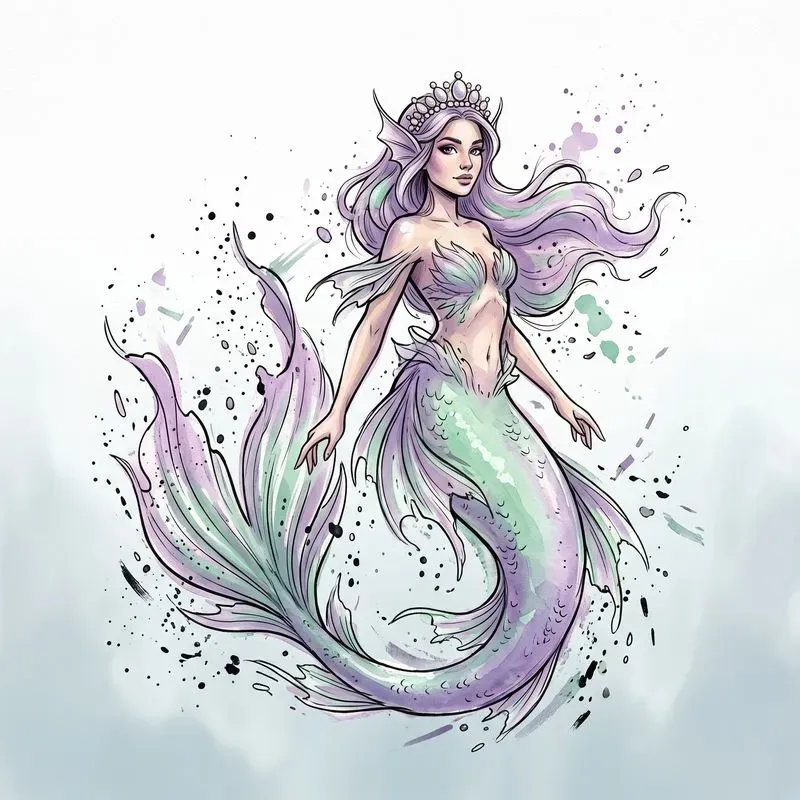 Custom Ink Watercolor Art