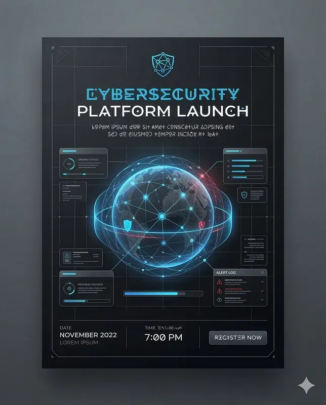 Clean Saas Launch Posters