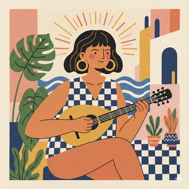Retro Mediterranean Risograph Art