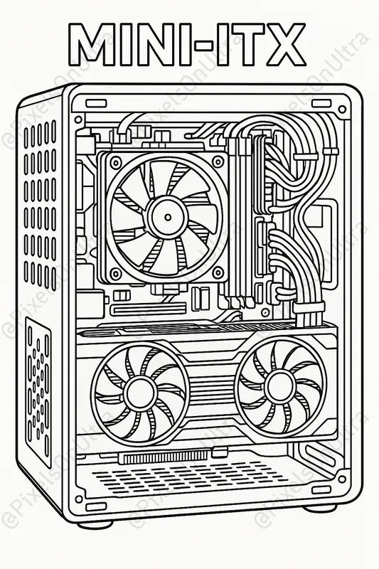 Gaming Pc Coloring Book Pages