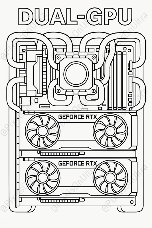 Gaming Pc Coloring Book Pages
