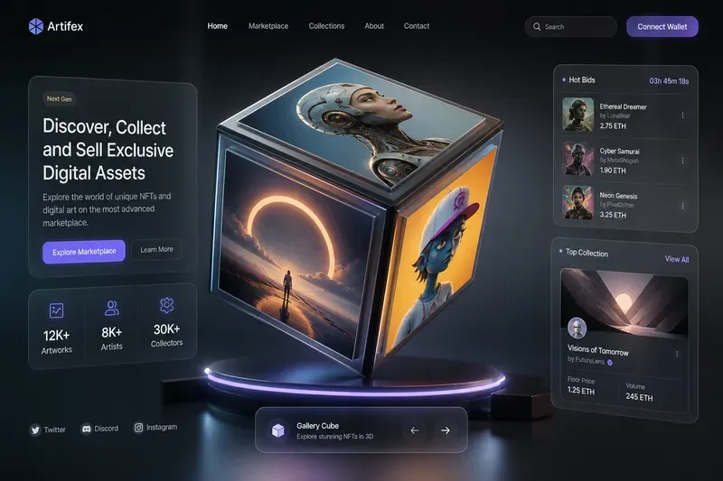 3D Website Landing Pages