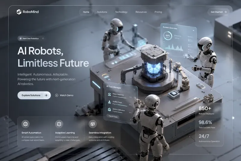 3D Website Landing Pages