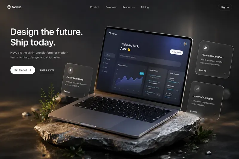 3D Website Landing Pages