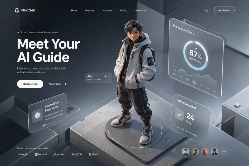 3D Website Landing Pages