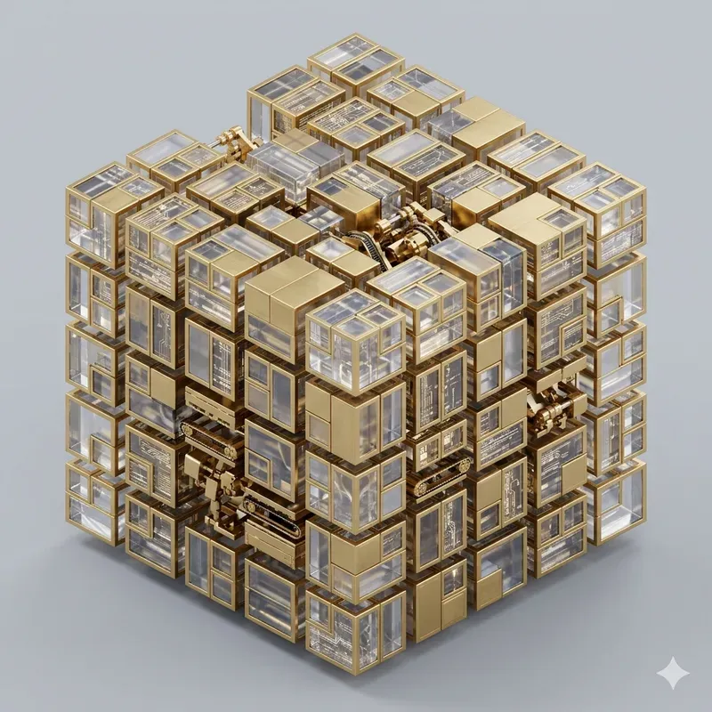 Modular 3D Kinetic UI Hero Assets