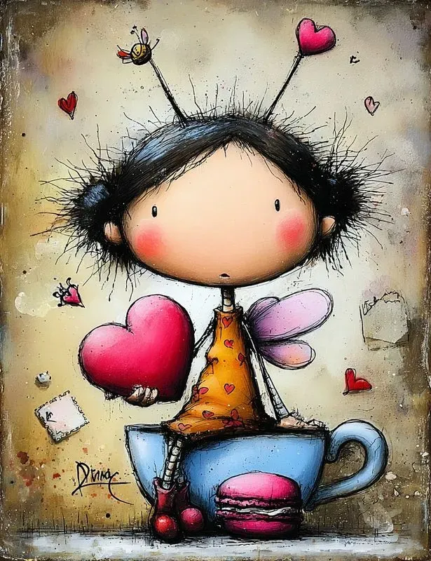 Valentine Storybook Junk Journal Pages