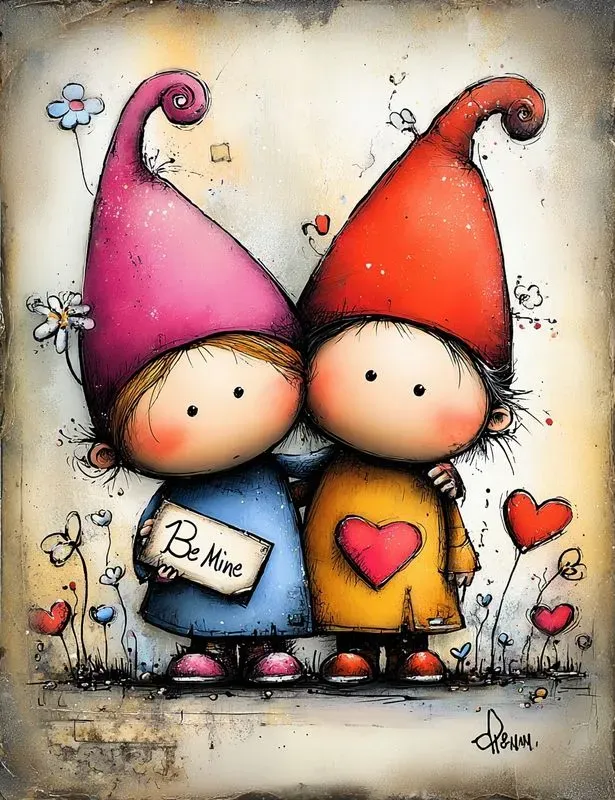 Valentine Storybook Junk Journal Pages