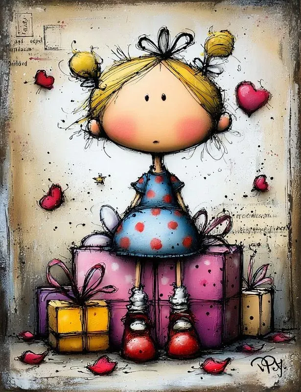 Valentine Storybook Junk Journal Pages