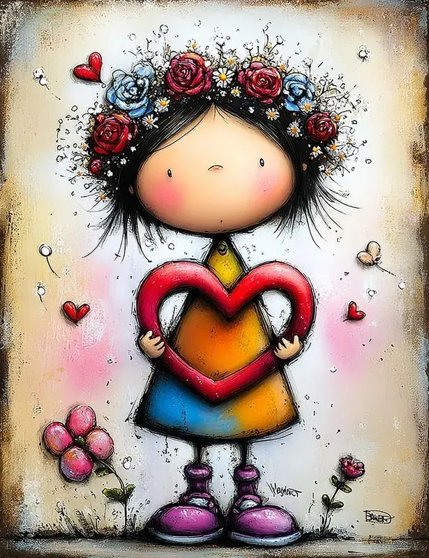 Valentine Storybook Junk Journal Pages