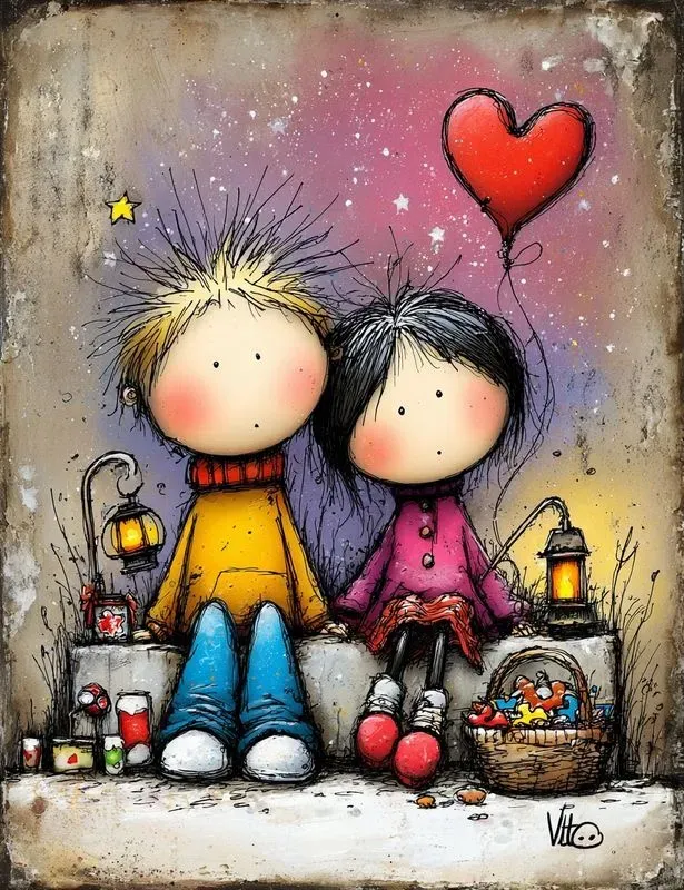Valentine Storybook Junk Journal Pages
