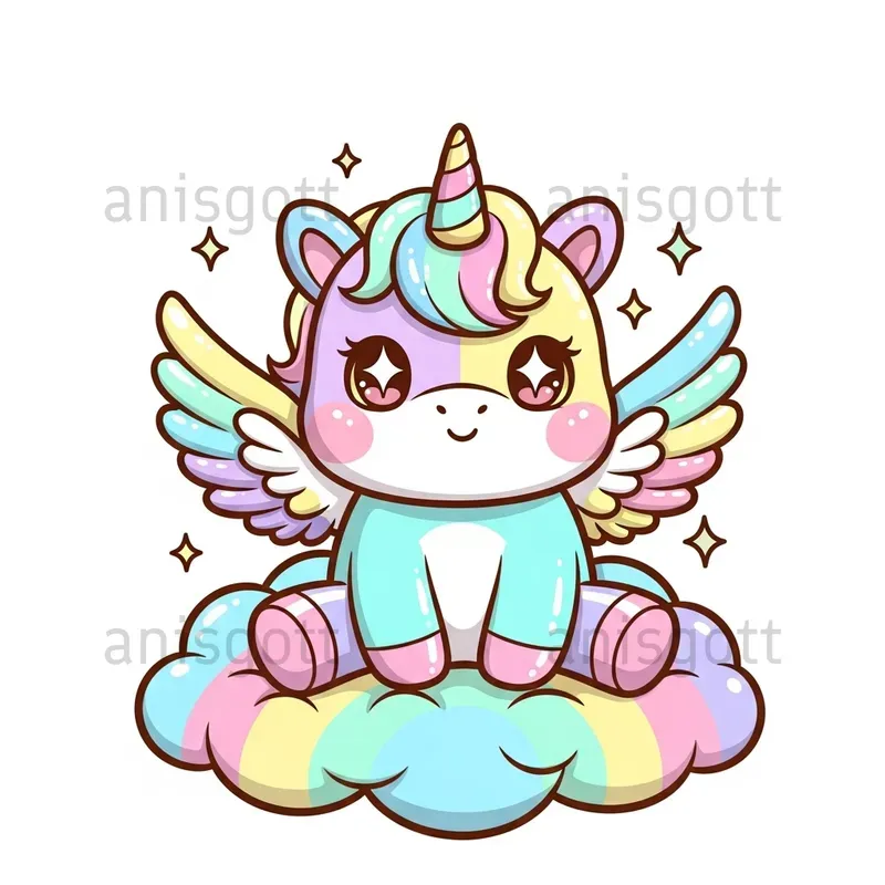 Whimsical Iridescent Nursery Clipart