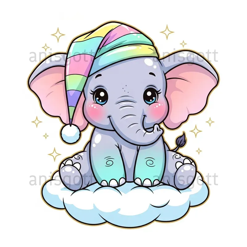 Whimsical Iridescent Nursery Clipart