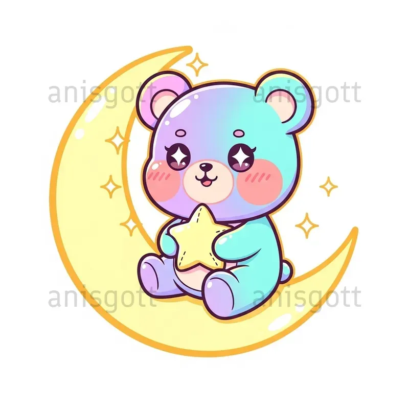 Whimsical Iridescent Nursery Clipart