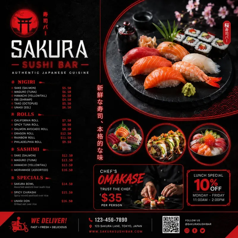 Premium Restaurant Fast Food Menu Flyers