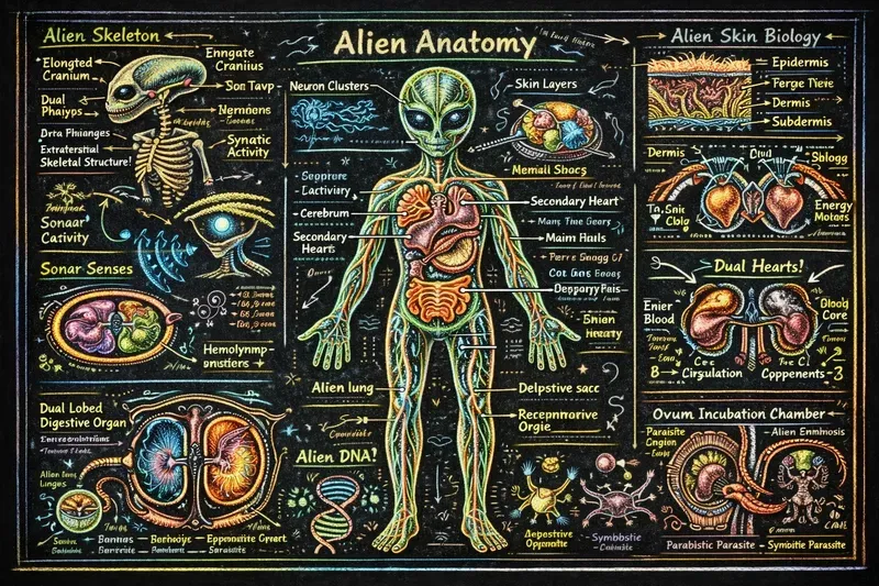 Neon Anatomy Blackboard Generator
