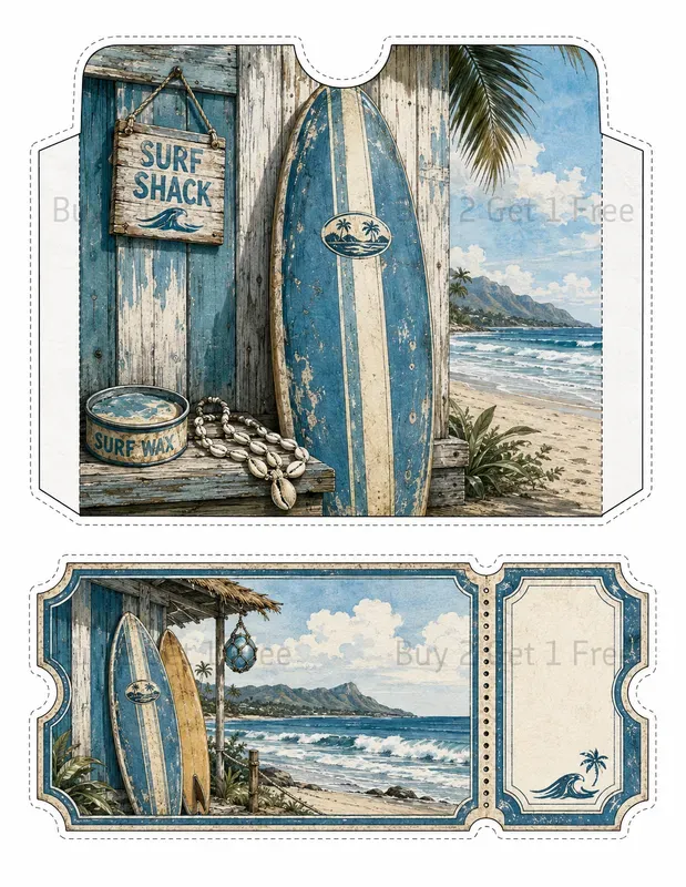 Pocket Ticket Ephemera Sheets