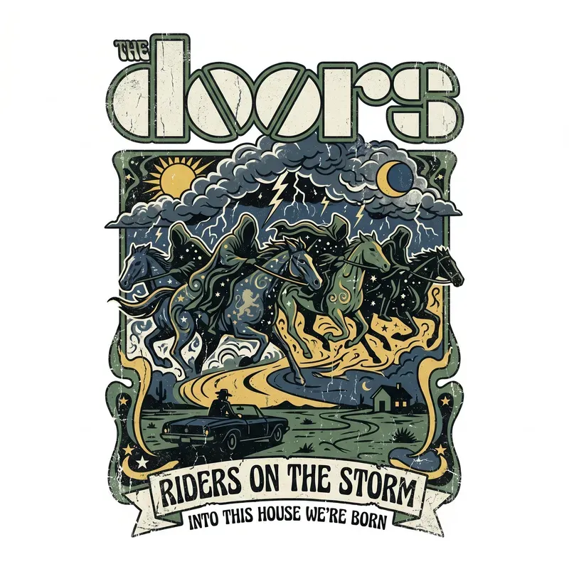 Vintage Retro Band Tshirt Designs