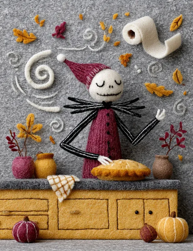 Bright Felt Halloween Scenes