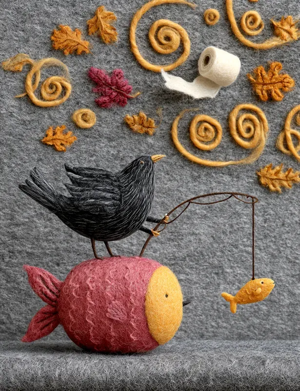 Bright Felt Halloween Scenes