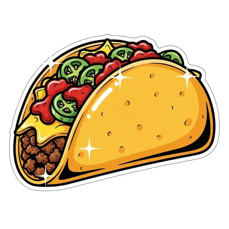 Cartoon Food Stickers