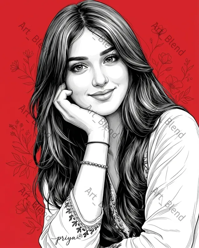 Realistic Monochrome Vector Portraits
