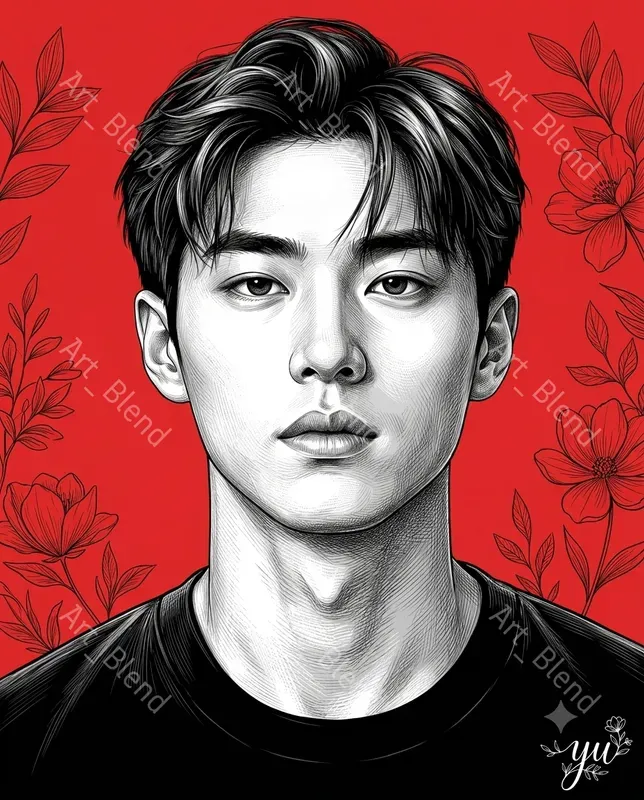 Realistic Monochrome Vector Portraits