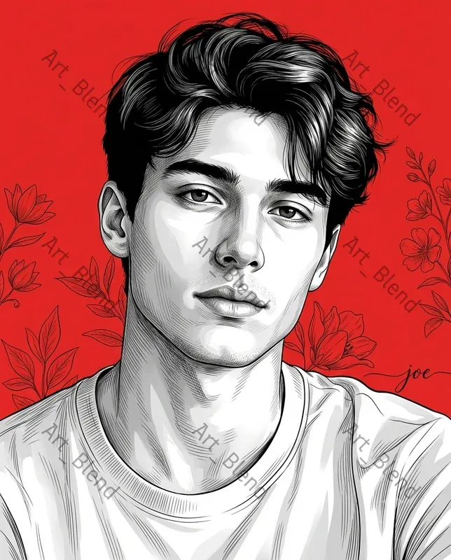 Realistic Monochrome Vector Portraits