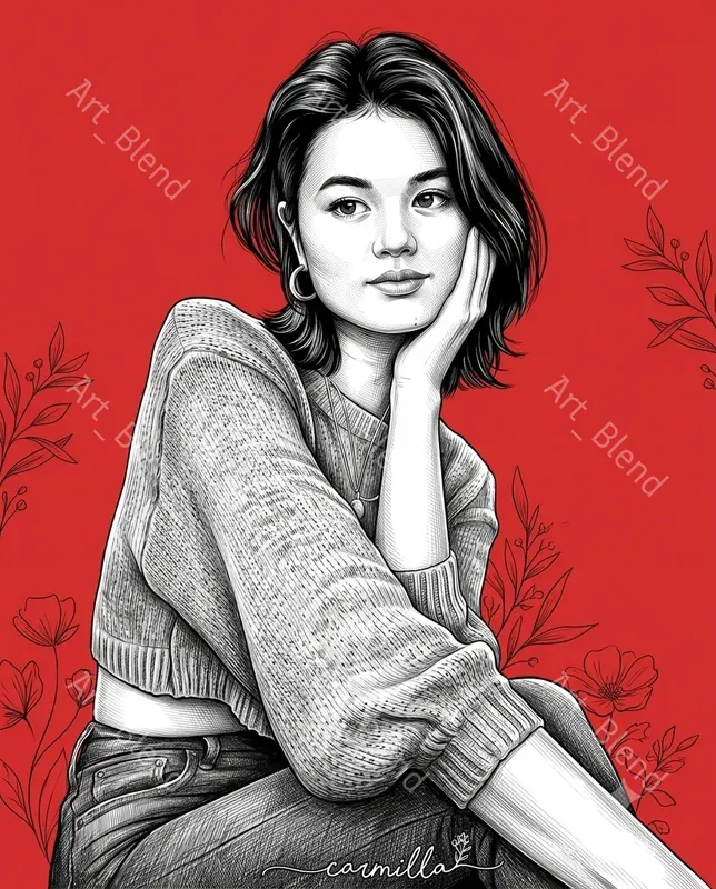 Realistic Monochrome Vector Portraits
