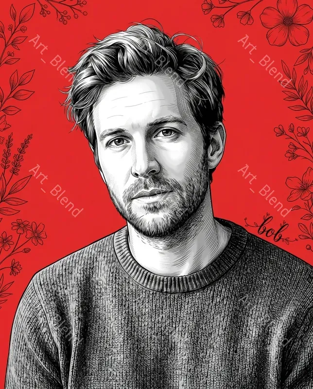 Realistic Monochrome Vector Portraits