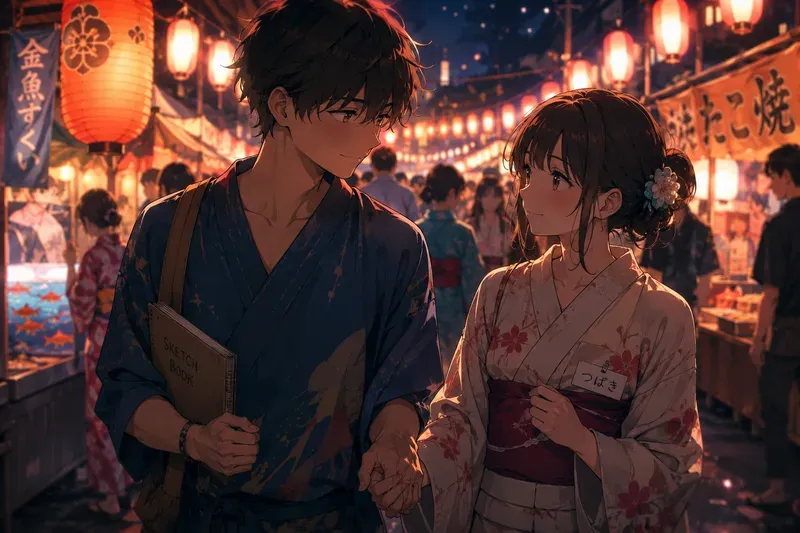 Cinematic Anime Romance Scene Generator