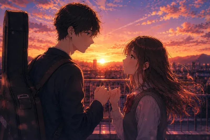 Cinematic Anime Romance Scene Generator