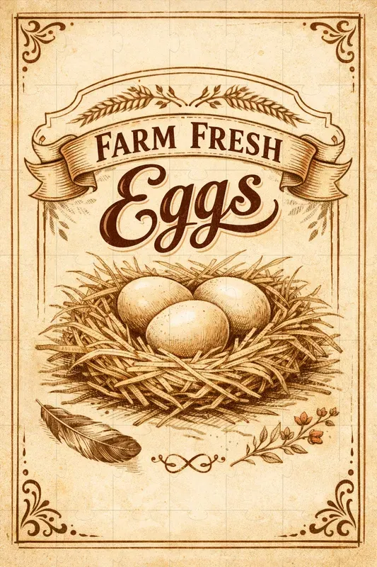 Vintage Organic Farm Kitchen Labels