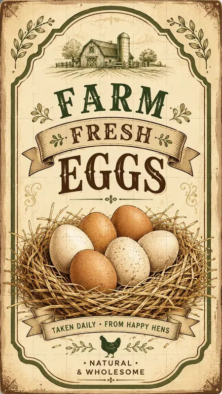 Vintage Organic Farm Kitchen Labels