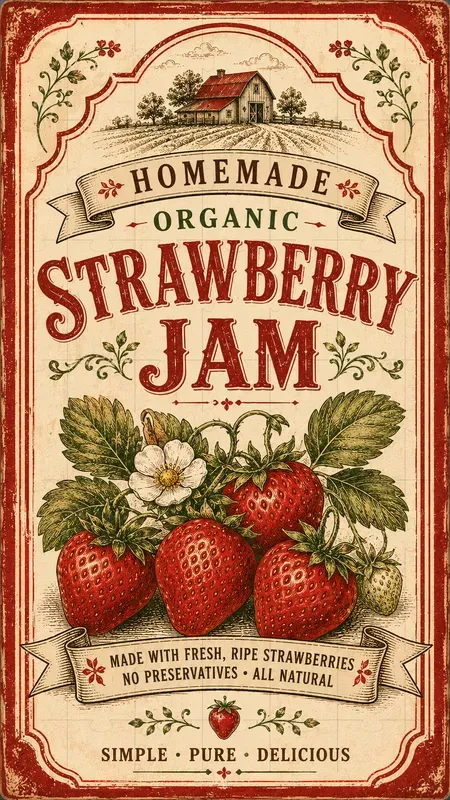 Vintage Organic Farm Kitchen Labels