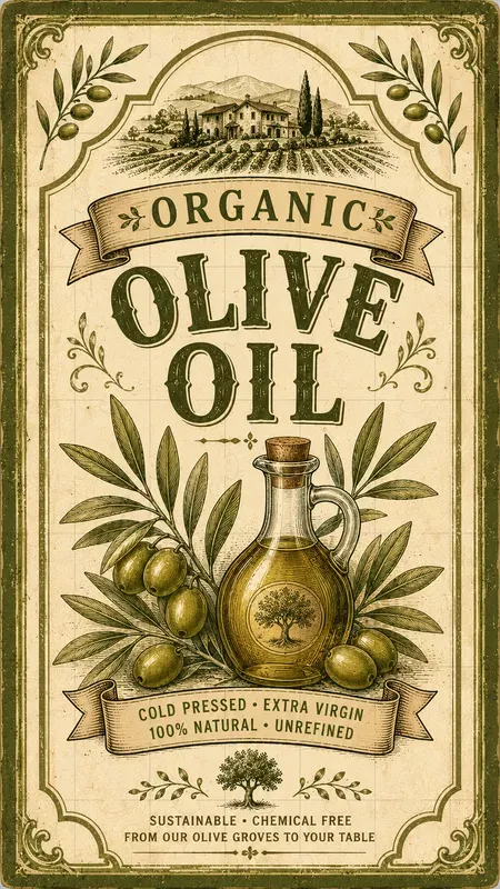 Vintage Organic Farm Kitchen Labels