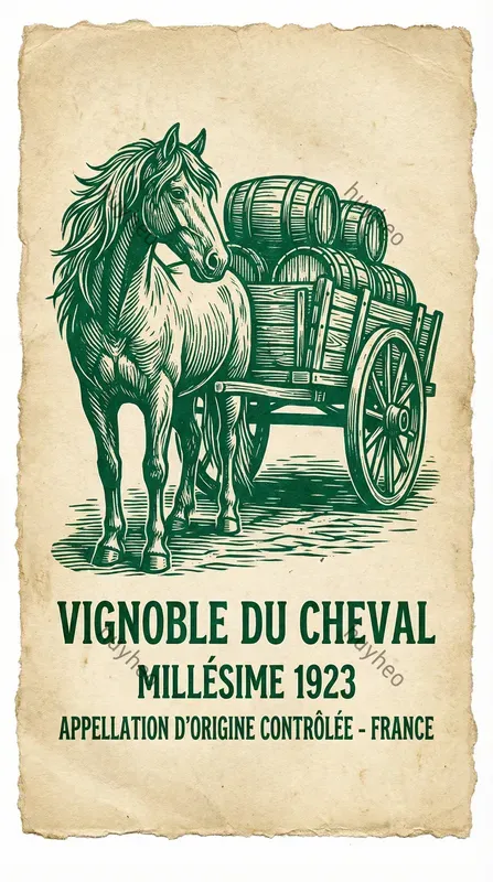 Vintage European Linocut Style