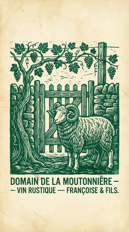 Vintage European Linocut Style
