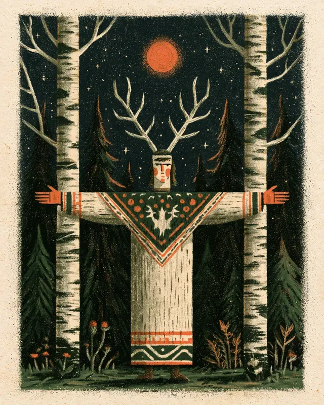 Mystical Forest Guardians Folk Characters